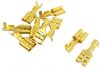 10 PCS Gold Ton Spaten Crimp Terminals 6,3 mm Verdrahtung Stecker