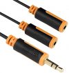 mumbi Y Audio Splitterkabel - 3.5mm Klinke auf 2x 3.5mm Klinkenkupplung mit vergoldeten Steckern 10cm