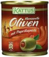 Kattus Manzanilla Oliven mit Paprikapaste, 4er Pack (4 x 200 g)