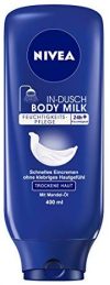 Nivea In-Dusch Body Milk im 1er Pack (1 x 400 ml), K&ouml,rpermilch f&uuml,r 24h intensive Feuchtigkeit, zur praktischen Anwendu