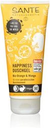 SANTE Naturkosmetik Happiness Duschgel, Tropischer Duft, Intensive Feuchtigkeit, Zieht schnell ein, Vegan, 200ml