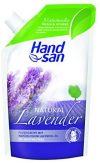 Handsan NATURAL LAVENDER Fl&uuml,ssigseife im Nachf&uuml,llbeutel 300 ml - Handseife seifenfrei im Nachf&uuml,llbeutel im 3er Vo